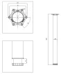 StrongLegs asztal láb TS001, 820R/60mm, fehér RAL 9001, fényes