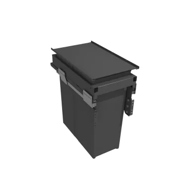   GOLLINUCCI sortér 580 EVO, 300 mm, 1x40l, szürke, fedél és sín tartozékokkal