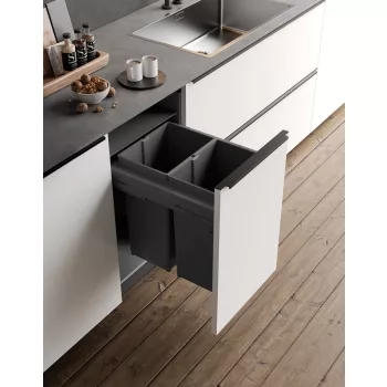   GOLLINUCCI sortér 580 EVO, 450 mm, 2x29l, szürke, fedél és sín tartozékokkal