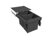 GOLLINUCCI sortér 580 EVO, 450 mm, 2x29l, szürke, fedél és sín tartozékokkal