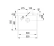 StrongSinks S3 Mosogató Duna 550, 550 x 505 mm rozsdamentes acél excenteres