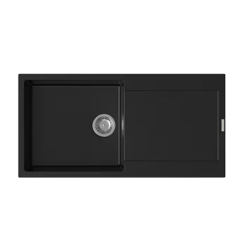   StrongSinks S3 Gránit mosogató ZALA 1000, 1000x500mm,csepegtetővel,fekete