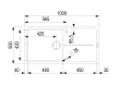 StrongSinks S3 Gránit mosogató Labe 1000, 1000 x 500mm,csepegtetővel, fekete