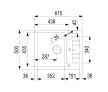 StrongSinks S3 Gránit mosogató Vardar 615, 615x500 mm, csepegt., fekete
