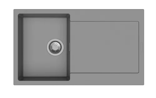 StrongSinks S3 Gránit mosogató ZALA 860,860 x 500mm,csepegtetővel, szürke