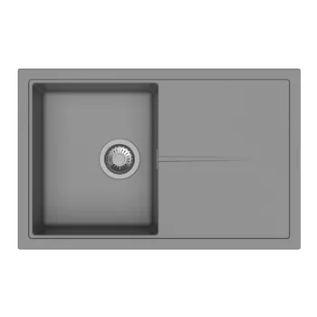   StrongSinks S3 Gránit mosogató Labe 780, 780 x 500mm, csepegtetővel, szürke