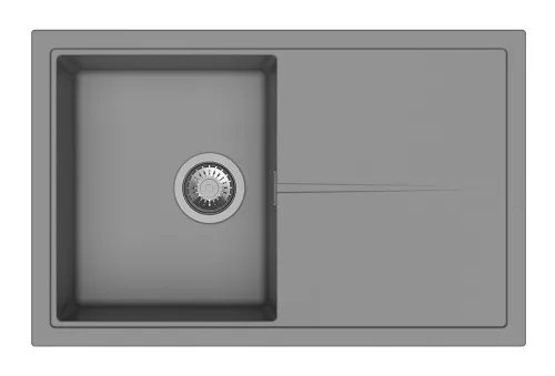 StrongSinks S3 Gránit mosogató Labe 780, 780 x 500mm, csepegtetővel, szürke
