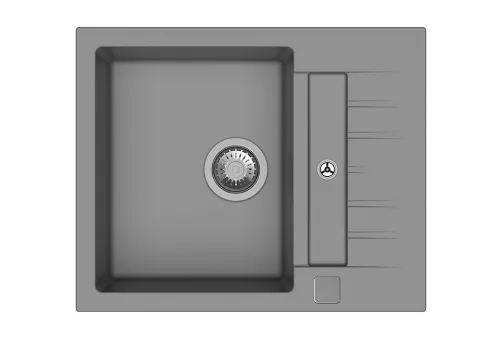 StrongSinks S3 Gránit mosogató Varda 615,615x500mm,csepegt.,,szürke