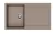 StrongSinks S3 Gránit mosogató ZALA 860,860 x 500mm,csepegtetővel, barna