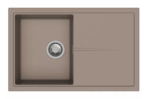 StrongSinks S3 Gránit mosogató Labe 780, 780 x 500 mm, csepegt.tálcával, barna