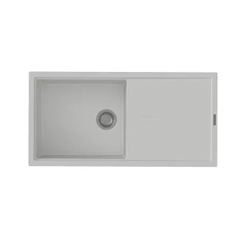   StrongSinks S3 Gránit mosogató Labe 1000, 1000 x 500mm,csepegtetővel, fehér