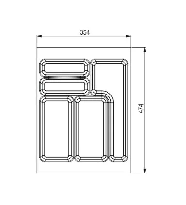 StrongIn Evőeszköztartó 354x474 mm StrongBox szürke